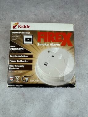 Kidde i12040 120V AC Wire-In Smoke Alarm with Battery Backup and Smart Hush